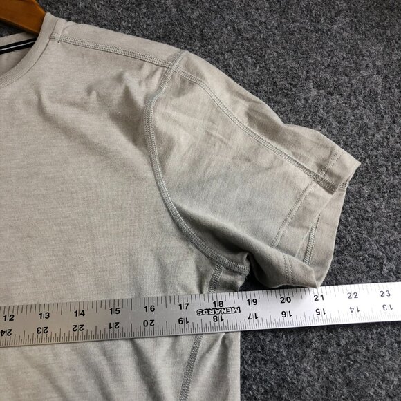 Ten Thousand Durable Shirt Men Small Light Gray Short Sleeve Performance Workout - Picture 5 of 8